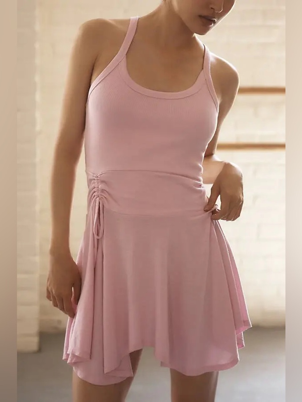 Anthropologie Daily Practice Half Pipe Mini Dress Pink Size S